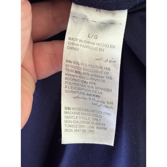 Soma Womens Navy Lemon Print Sleeveless Knit Maxi Dress With Side Pockets  L - Picture 8 of 14